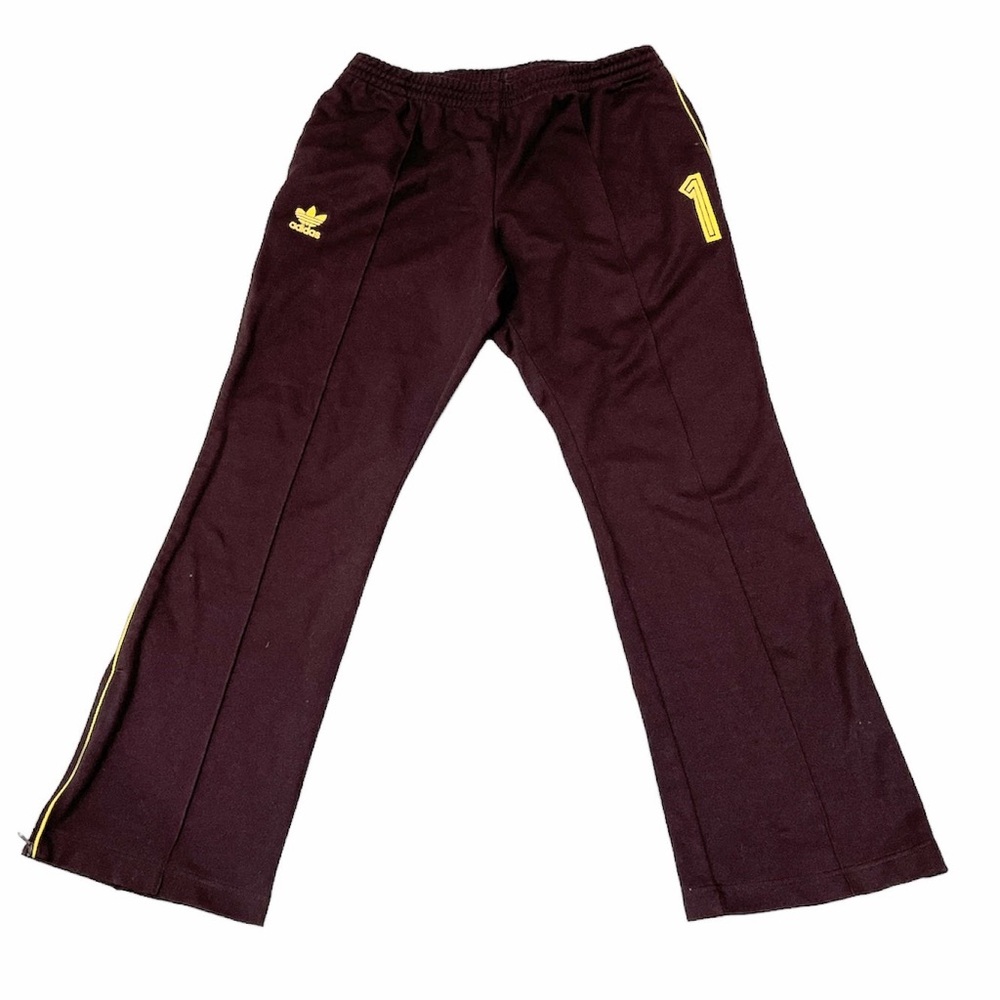 Adidas Women’s Flare Track Pants  Size L Purple/Yellow Stripe Vtg 2003/4 Rare